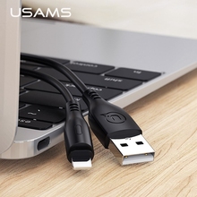 USAMS SR USB cable para iphone cable de 1m de cable de carga de teléfono para iphone 6 6s 5s 5 se 7 8 XS XR XS MAX X 10 adaptador de cable 2024 - compra barato