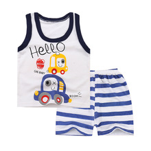 New summer children clothing baby boy and girl clothes suit best quality 100% cotton kids clothing set cartoon infant body suit 2024 - buy cheap