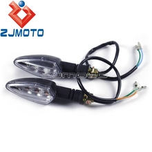 Universal motocicleta led sinais de volta luzes indicadores lâmpada âmbar blinker flash luzes para honda yamaha suzuki kawasaki 2024 - compre barato