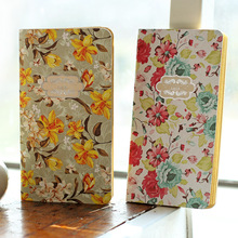 12pc/lot New Flower retro Notepad /cute Portable kraft paper notebook/pocketbook /soft copy book/student gift/4 color 2024 - buy cheap