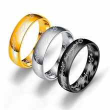 JEWELRYGIFT 316L из нержавеющей стали одно кольцо силы лорда кольцо для влюбленных женщин мужчин стильная бижутерия из вольфрама Pwer кольцо 2024 - купить недорого