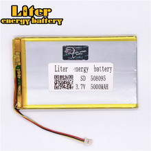 plug 1.0mm-3P 508095 5000mah 3.7V Cheap lithium polymer battery for tablet pc 7 inch battery 2024 - buy cheap