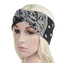 Senhoras Mulheres Esporte Elastic HairBand Floral Feriado Yoga Headband do Turbante Torcida Atada Acessórios de Cabelo hot sale 2024 - compre barato