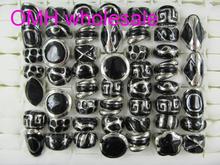 OMH wholesale 5pcs random mix styles size Smooth paint surface Leopard grain charm rings Jewelry PJ321 2024 - buy cheap