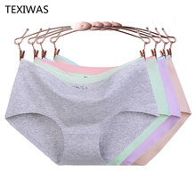 TEXIWAS 4 pcs seamless women's underwear mid-waist sexy cotton Women's Intimates briefs Women Skin-Friendly Breathable Panties 2024 - buy cheap