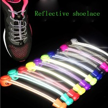 Cordones de cordones reflectantes de 7 colores un par de cordones de los zapatos de bloqueo zapatilla elástica cordones de zapatos para correr 2024 - compra barato