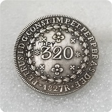 1827 Brasil 320 Reis copia moneda 2024 - compra barato