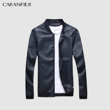 CARANFIER Mens Leather Jackets Men PU Faux Spring Fall Thin Coats Biker Punk Motorcycle Male Classic Jacket Stand Collar Zippers 2024 - buy cheap