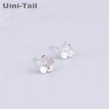 Uini-Tail 925 sterling silver romantic cherry earrings fresh natural cherry blossom silver earrings hypoallergenic ear jewelry 2024 - buy cheap