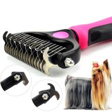 Hair Removal Comb for Dogs Cat Detangler Fur Trimming Dematting Deshedding Brush Grooming Tool For matted Long Hair Curly Pet 2024 - buy cheap