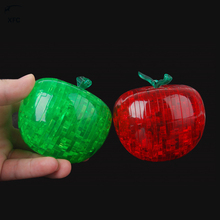 XFC Дети Дети 3D Crystal Puzzle Apple Jigsaw Развивающие Игрушки IQ Головоломки Игрушки Для Подарка Украшения Бесплатная Доставка 2024 - купить недорого