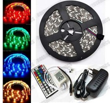 5M SMD 3528 RGB LED Strip Flexible Light 60LEDs/M with 44Keys IR Remote Controller White Blue Red and DC12V 2A 24W Power Adapter 2024 - buy cheap