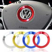 car styling steering wheel emblem fit for 2011-2016 VW Volkswagen golf 6 golf 7 POLO CC Tiguan PASSAT TOURAN Scirocco BEETLE 2024 - buy cheap