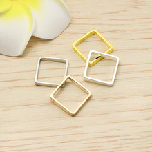 20pcs ZHU RU 12mm Hot Sale High quality Square connection outline Outer ring Charms Fashion Jewelry earring Pendants Findings 2024 - buy cheap