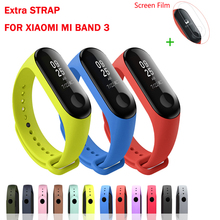 Free Film Bracelet for Xiaomi Mi Band 3 Sport Strap watch Silicone wrist strap /Chargering cable for Mi band3 Strap 12Colors 2024 - buy cheap