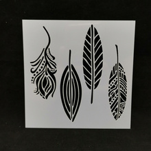 13*13 Leaves pvc Layering Stencils for DIY Scrapbooking/photo album Decorative Embossing DIY Paper Cards Crafts 2024 - buy cheap