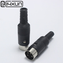 10pcs 4 Pin DIN Connector 4 Pin DIN Male Plug with Plastic Handle Keyboard Wire Connector EClyxun Wholesales 2024 - buy cheap