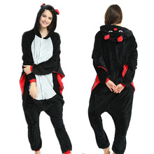 Kigurumi-Pijama de murciélago negro de alta calidad para adultos, ropa de dormir de dibujos animados de animales, disfraces de Cosplay, envío directo 2024 - compra barato