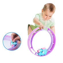 Juguete de pista de coches rodante para niños, tren circular, juguete para regalo, Color aleatorio 2024 - compra barato