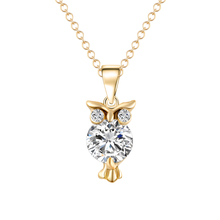 IF YOU Fashion Gold Color Chain Necklace For Wome Crystal Zircon Lovely Animal Owl Pendants Silver Color Necklaces Jewelry 2019 2024 - buy cheap