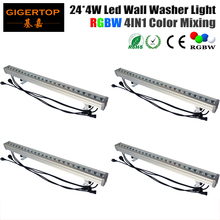 New Function 4Pcs/Lot 24x4W 4in1 Outdoor Led Wall Washer Light RGBW Led Bar Light DMX Mode,Led Stage Light RGBW 90V-240V 2024 - buy cheap