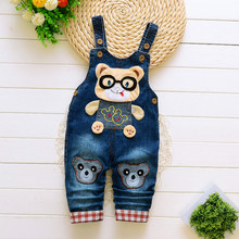 Baby Pants Spring Autumn Kids Boys Girls Overalls Pants Children Boys Jeans New Spring newborn denim Overall Pants 2024 - buy cheap