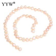 High Quality 6-7mm 100% Natural Freshwater Pearl Beads pink Baroque Pearl Loose Beads For DIY Necklace Bracelat Jewelry Making 2024 - buy cheap