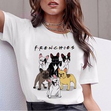 2019 novo oversize harajuku camiseta superior para as mulheres francês bulldog t camisas do sexo feminino kawaii camiseta roupas de buldogue francês camiseta 2024 - compre barato