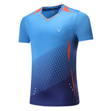 Быстросохнущая спортивная рубашка для бадминтона, теннисная рубашка с бесплатным принтом для мужчин и женщин, теннисная рубашка, теннисная рубашка для настольного тенниса 3860AB 2024 - купить недорого