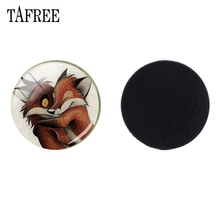 TAFREE Vintage Cute Fox Art Picture Fridge Magnet Glass Cabochon Dome Lovely Animal Clip Art Jewelry Findings 2024 - buy cheap