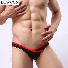 LUWCON Brand 4Pcs/lot Breathable Mesh Sexy Mens Briefs Underwear Low Waist Underpants Gay Panties DKX05 2024 - buy cheap