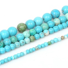 1 fio/embalar Naturais Calaite Pedra Beads Rodada Soltos Spacer Beads Para Fazer Jóias DIY Bracelet & Necklace 4/6/8/10mm 2024 - compre barato