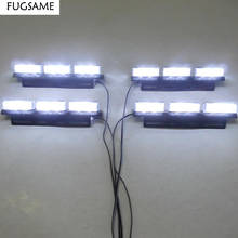 FUGSAME FREE SHIPPING Super Bright 4*6 LED Car Strobe Light High Power WHITE BLUE 2024 - купить недорого