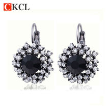 Vintage Crystal Rhinestone Clip On Earrings For Women Fashion Accessories Silver Plated Multicolor Statement Jewelry Wholesale 2024 - buy cheap