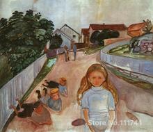 Pinturas de arte abstracto de la calle en Asgardstrand Edvard Munch, pintadas a mano, de alta calidad 2024 - compra barato