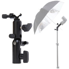 Suporte de flash speedlite para guarda-chuva, suporte de sapato com buraco do guarda-chuva + adaptador de parafuso tipo l 2024 - compre barato