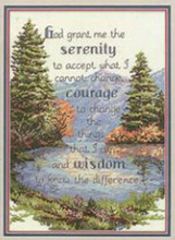 Top Quality Lovely Counted Cross Stitch Kit Serenity Courage Wisdom Prayer dim 13607 Forest Trees Tree Lake 2024 - buy cheap