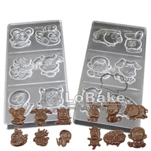 (2pcs/set) 2 in 1 Chinese year 12 Zodiac animals shape Polycarbonate mold articulos de reposteria for chocolate fondant tools 2024 - buy cheap