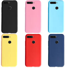 Silicone Soft Cover 5.7 '' Case For Huawei Honor 7C 7 C TPU Back Cover Color Phone Case For Huawei  Honor 7C AUM-L41 Funda Coque 2024 - compre barato