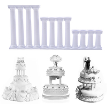 Set de 4 unids/set de soportes de pilares góticos blancos, molde de soporte para Fondant de boda, herramientas de decoración del Día de San Valentín, pastel de boda 2024 - compra barato