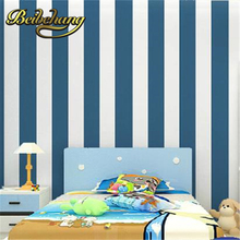 beibehang papel de parede. Blue and white wide stripe quality design plain paper wallpaper roll decor for bedroom livingroom tv 2024 - buy cheap