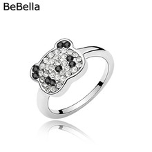 BeBella panda finger ring made with Czech crystals for girls kids women fashion jewelry gift 2024 - buy cheap