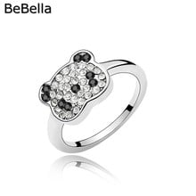 BeBella панда кольцо на палец Сделано с чешскими кристаллами для девочек Дети женщины Модное ювелирное изделие подарок 2024 - купить недорого
