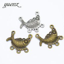 YuenZ 7 pcs Antique Silver color Charms Fish Pendants Antique Jewelry Making DIY Handmade Craft 30*27mm D794 2024 - buy cheap