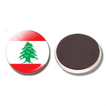 Imán de nevera para decoración del hogar, imán de 30 MM con la bandera de la República de Lebanon, cúpula de cristal, imanes para la nevera 2024 - compra barato