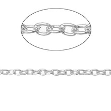 Doreen Box Lovely 10M Silver color Cable Chains Findings 3x2mm (B04020) 2024 - buy cheap