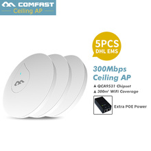 5Pc COMFAST CF-E350N 300M indoor ceiling AP ADSL/AP/Client/Repeater/WDS modes AR9341 wi fi access point bridge signal amplier AP 2024 - buy cheap