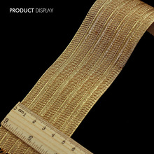 50mm Gold Elastic Ribbon Scrapbooking Lace Trim Webbing Tape Embellishment Applique Trimming Sewing Supplies Material 20yd/T974 2024 - buy cheap