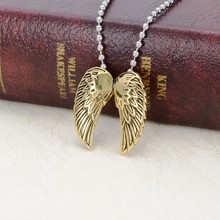 Angel wings casting titanium steel  Europe feather wings stainless steel pendant 2024 - buy cheap