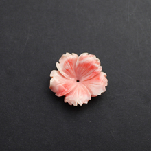 (10 gêmeos) esculpido 30mm peças de espaço flores cor dupla coral artificial achados para fazer jóias 2024 - compre barato